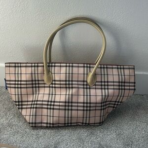 Burberry pink nylon tote